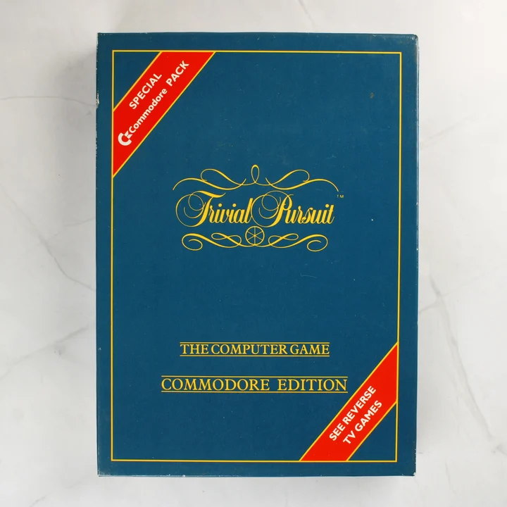 Trivial Pursuit Commodore Edition szoftvercsomag kék doboza