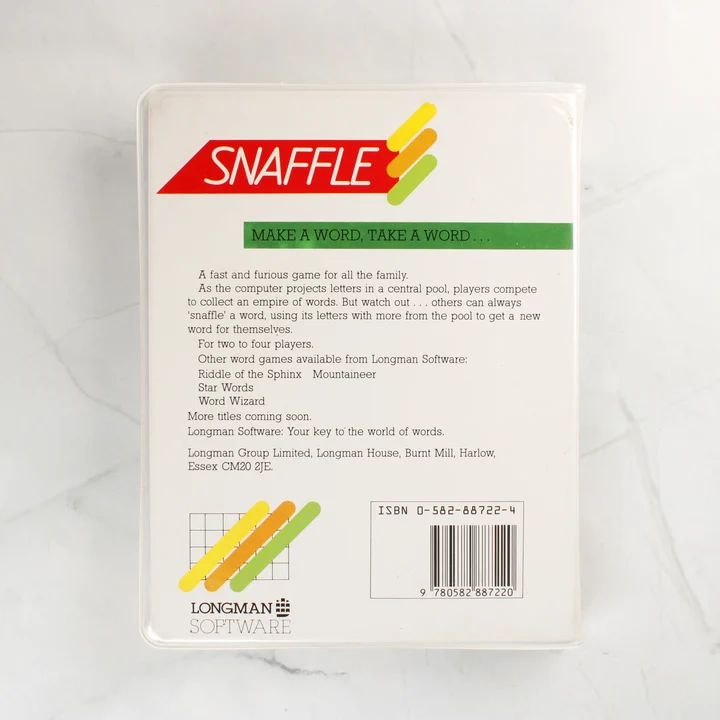 Snaffle Commodore 64 játék dobozának hátoldala