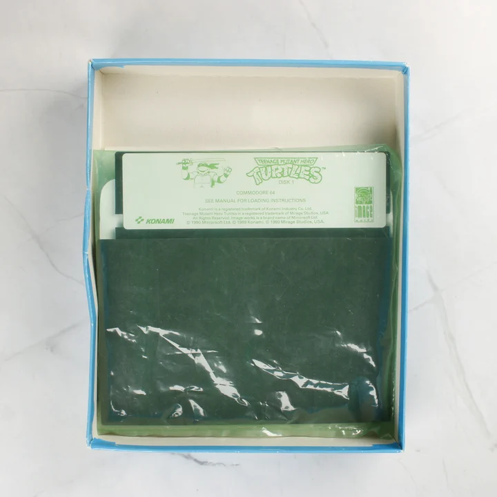 Teenage Mutant Hero Turtles C64 floppy Teenage Mutant Hero Turtles 5,25 colos floppy lemez a dobozban