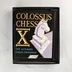 A Colossus Chess X doboza nyitott állapotban a kézikönyvvel