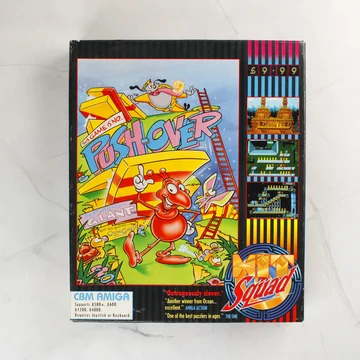 Push-Over Amiga videójáték dobozának előlapja
