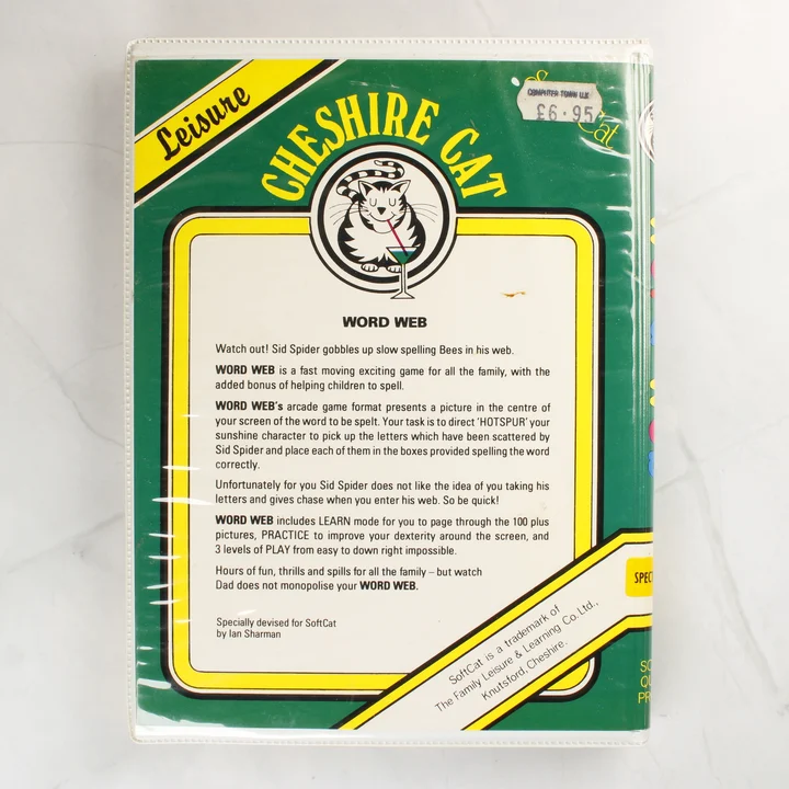 Word Web ZX Spectrum hátsó borító Word Web ZX Spectrum játék hátsó borítója