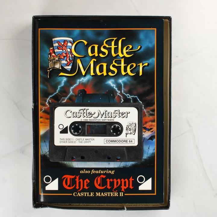 Castle Master Commodore 64 kazetta és doboz