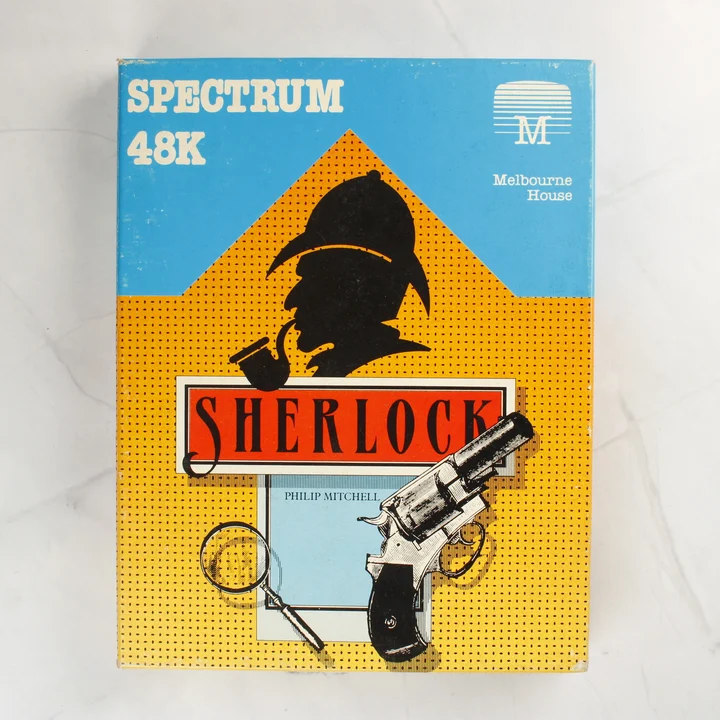 A Sherlock videójáték dobozának eleje ZX Spectrum 48K-hoz