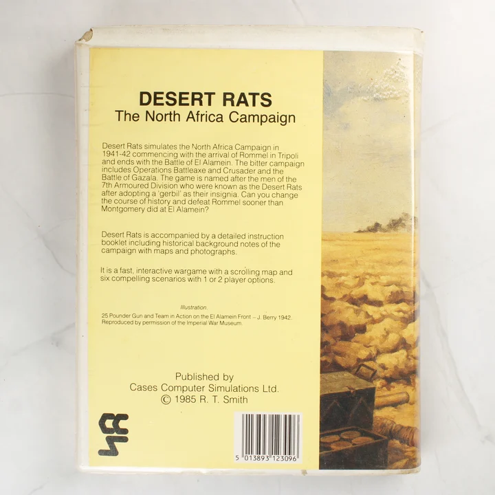 Desert Rats videójáték tokjának hátoldala