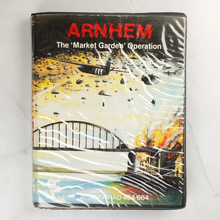 Az Arnhem videójáték elülső borítója műanyag tokban