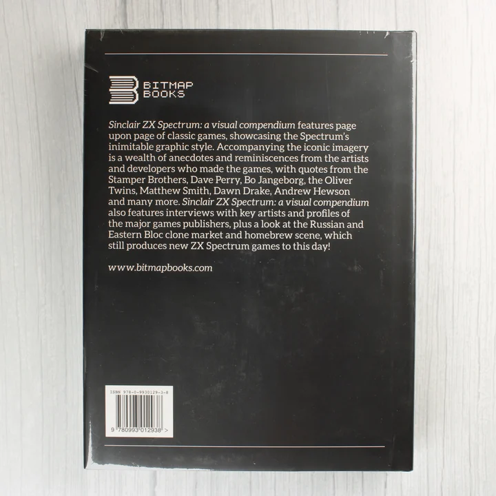 A Sinclair ZX Spectrum: a visual compendium könyv hátoldala leírással és vonalkóddal