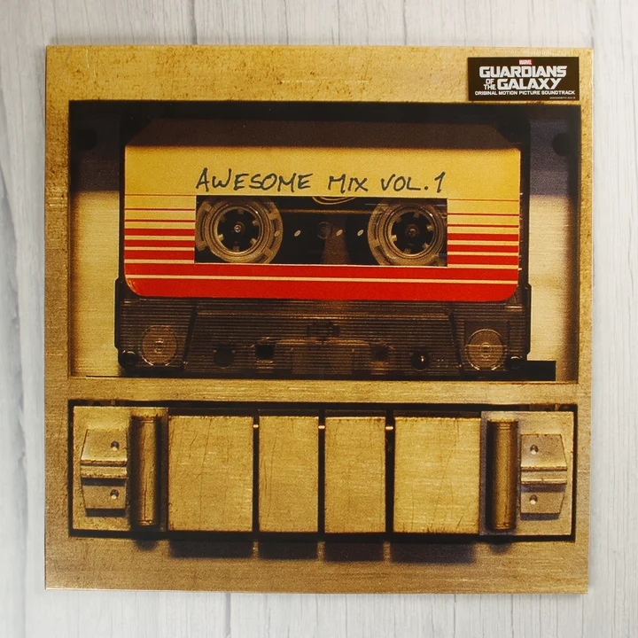 Guardians of the Galaxy Awesome Mix Vol. 1 bakelit lemez borítója