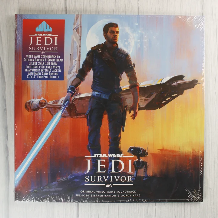Star Wars Jedi Survivor videójáték soundtrack bakelit lemez előlapja fóliázva