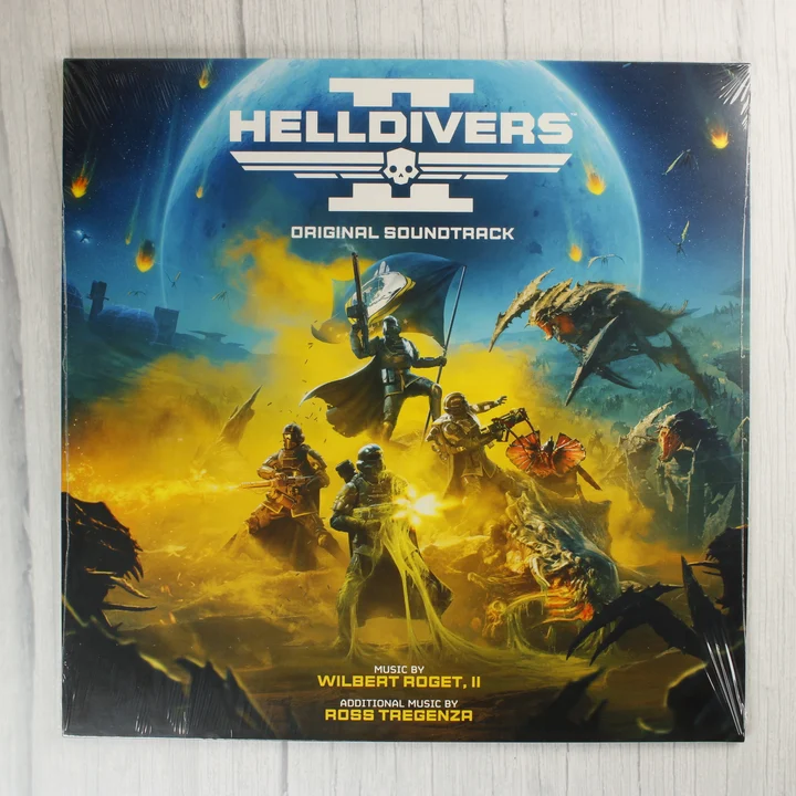Helldivers II Soundtrack Bakelit Előlap Helldivers II Original Soundtrack bakelit lemez előlapja