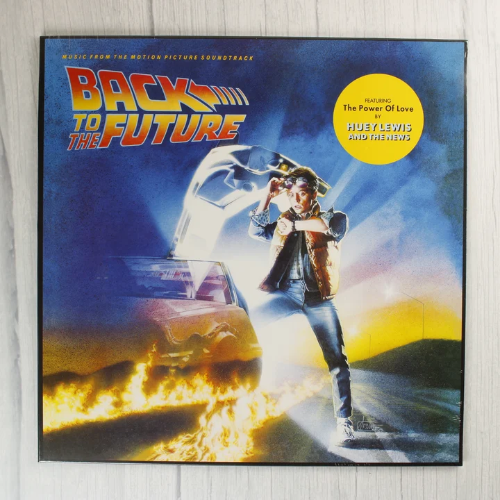 Back to the Future filmzene bakelit lemez előlapja