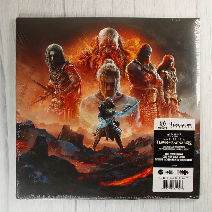Assassin's Creed Valhalla Dawn of Ragnarök bakelit lemez borítója