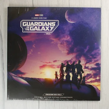A Guardians of the Galaxy Vol. 3 filmzene bakelit lemezének előlapja