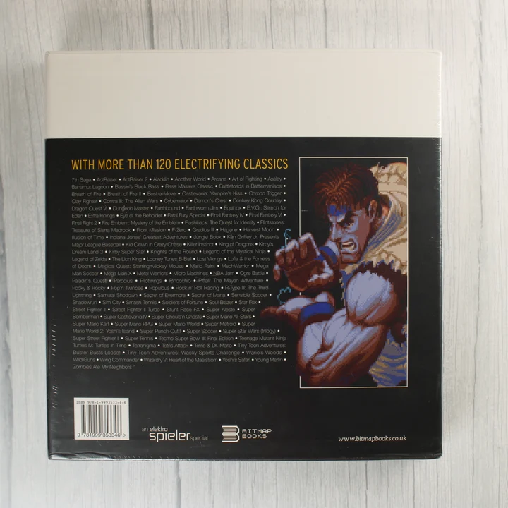 The Unofficial SNES Pixel Book hátlapja a tartalomjegyzékkel