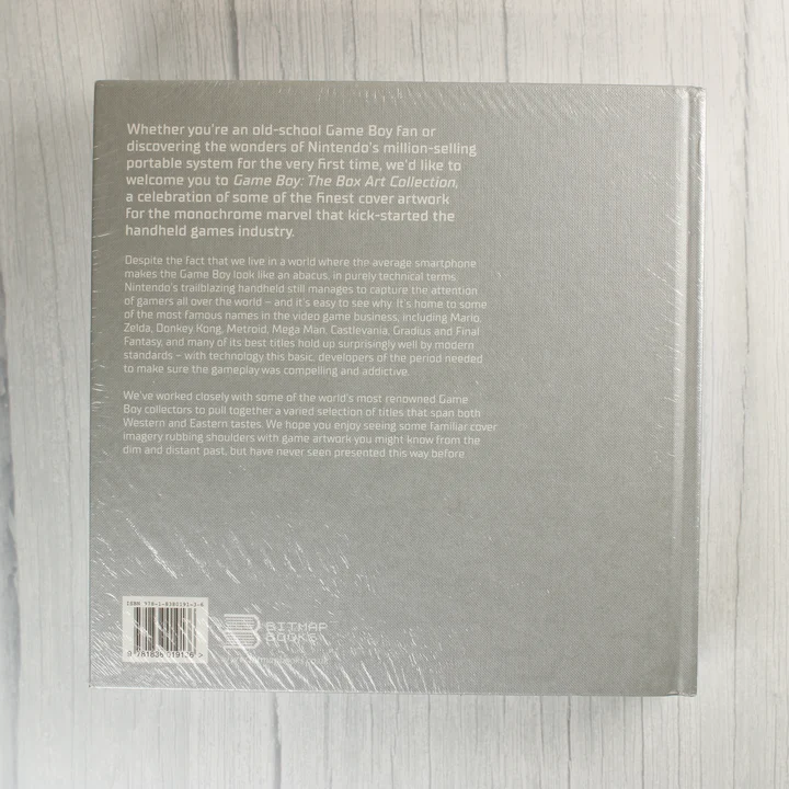 A Game Boy: The Box Art Collection könyv hátoldala az ismertető szöveggel