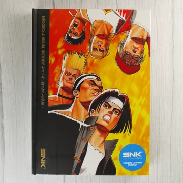 A NeoGeo: A Visual History könyv előlapja színes karakterekkel és SNK logóval