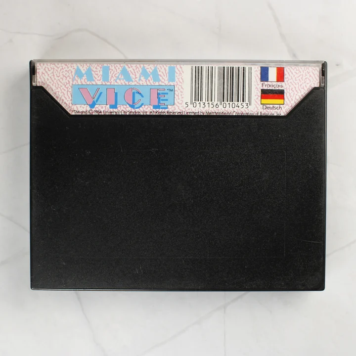 Miami Vice Commodore 64 videójáték tok hátoldala