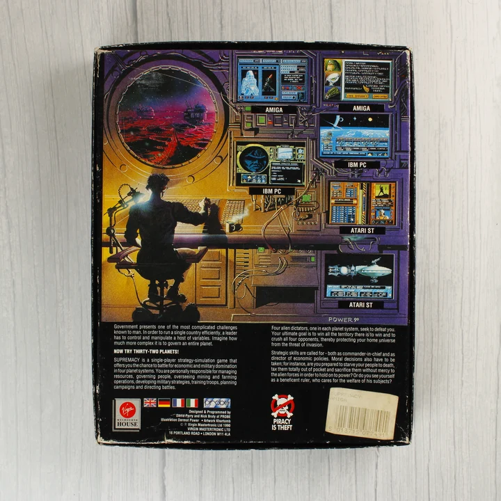 A videójáték dobozának hátoldala leírásokkal