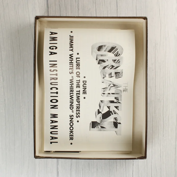 The Greatest használati útmutató The Greatest Amiga használati útmutató a dobozban