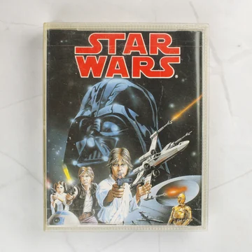 Star Wars videójáték Commodore 64 kazetta előlapja a tokban