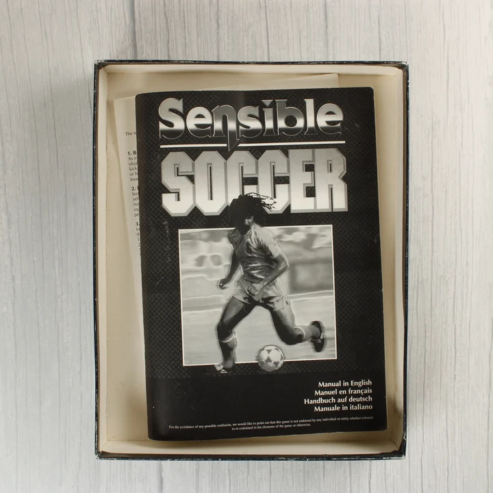 Sensible Soccer Amiga használati útmutató a dobozban