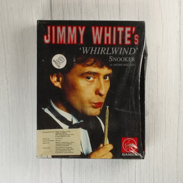 Jimmy White's Whirlwind Snooker Amiga játék dobozának előlapja