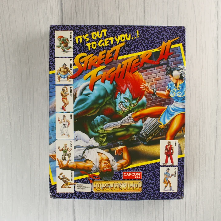 A Street Fighter II Atari ST videójáték dobozának előlapja