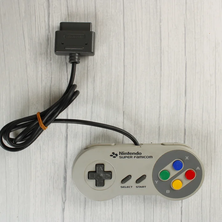Nintendo Super Famicom kontroller Nintendo Super Famicom kontroller elölnézete