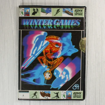 A Winter Games videójáték elülső borítója Commodore 64-re