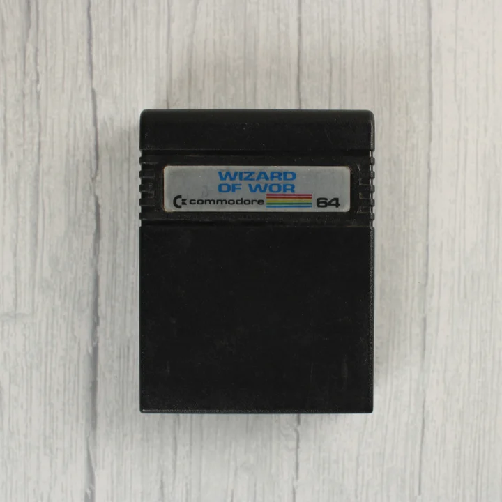 Wizard of Wor Commodore 64 cartridge elölnézete