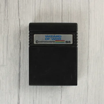 Wizard of Wor Commodore 64 cartridge elölnézete