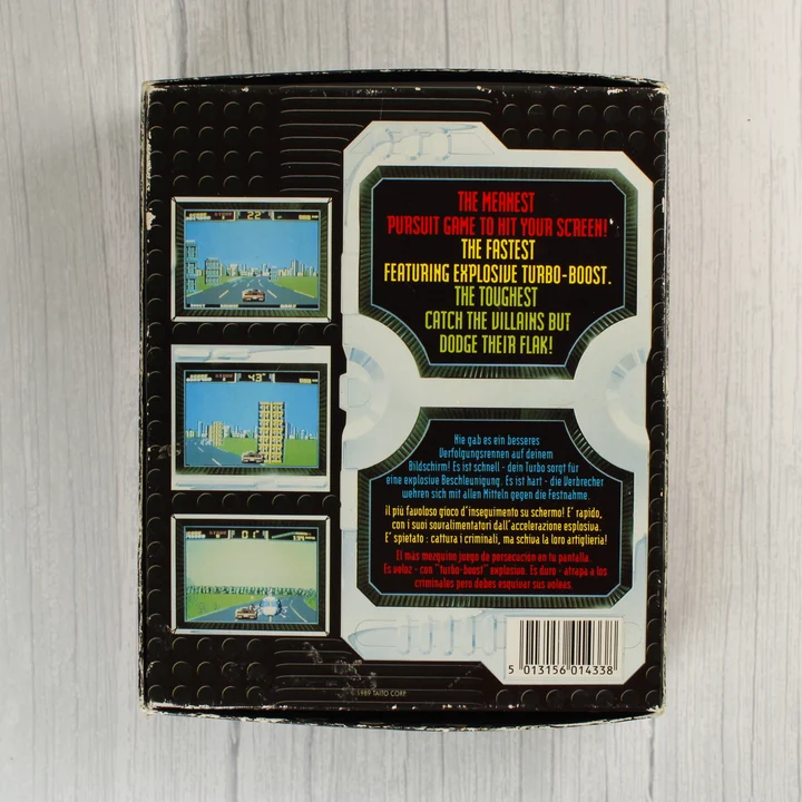 Chase H.Q. II doboz hátoldal Chase H.Q. II Commodore 64 játék dobozának hátoldala