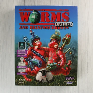 Worms United and Reinforcements PC játék dobozának eleje