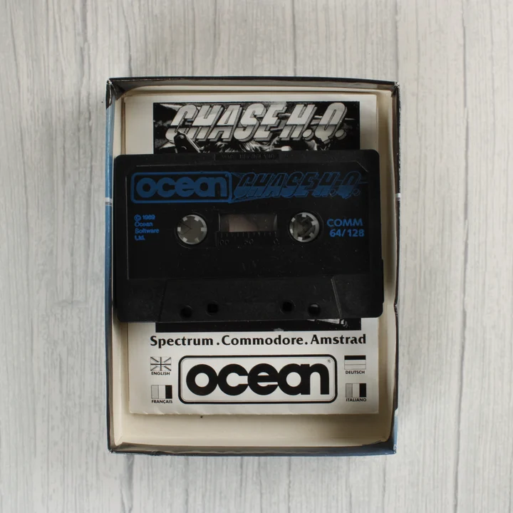 Chase H.Q. fekete kazetta és használati útmutató a dobozban