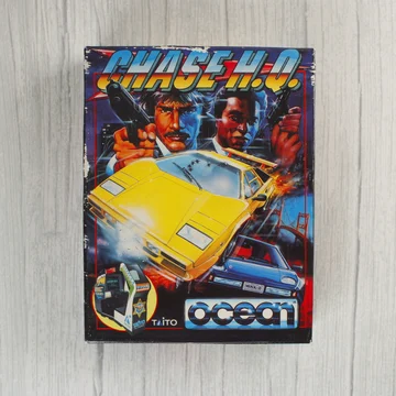 Chase H.Q. videójáték dobozának előlapja sárga sportautóval