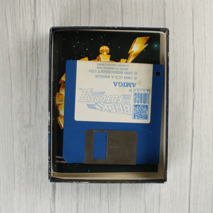 Back to the Future Part II floppy Back to the Future Part II Amiga floppy lemez