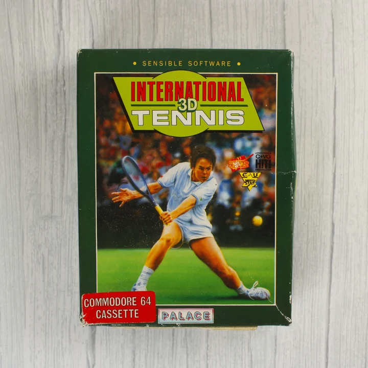 International 3D Tennis Commodore 64 játék dobozának előlapja