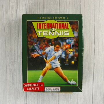 International 3D Tennis Commodore 64 játék dobozának előlapja
