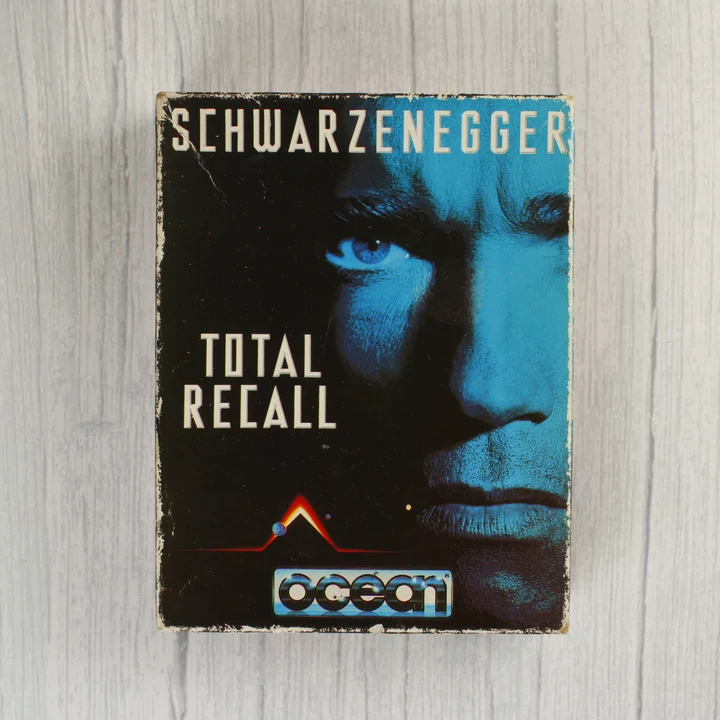 Total Recall C64 doboz előlap Total Recall Commodore 64 játék dobozának előlapja