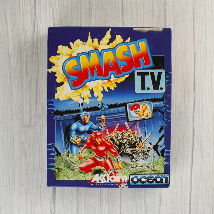 Smash T.V. Commodore 64 videójáték dobozának előlapja