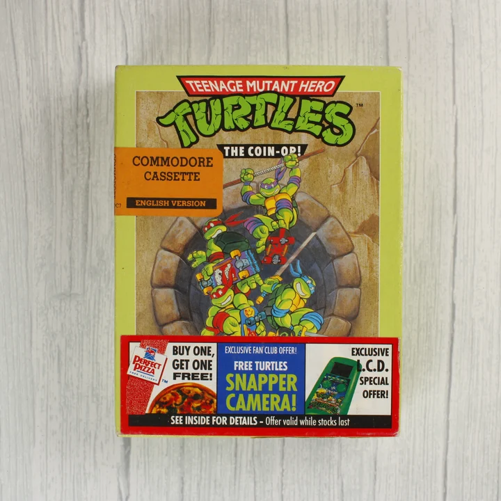 Teenage Mutant Hero Turtles Commodore 64 játék dobozának előlapja
