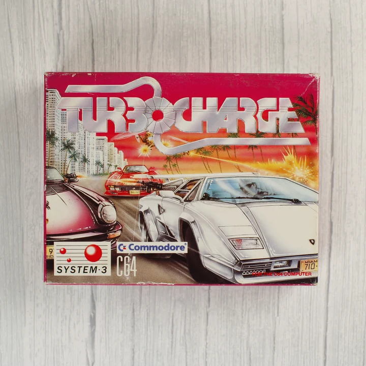 Turbo Charge Commodore 64 játék dobozának eleje