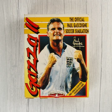 Gazza II Commodore 64 videójáték dobozának előlapja Paul Gascoigne fotójával