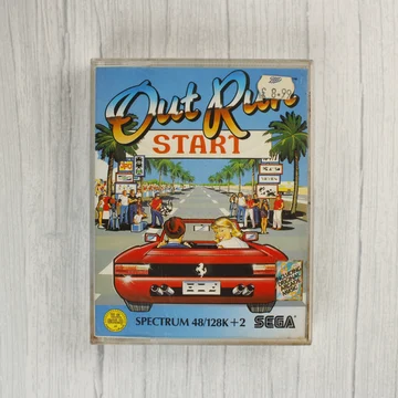 Az Out Run videójáték előlapja ZX Spectrum platformra