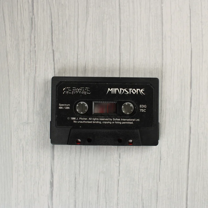Fekete Mindstone szoftverkazetta ZX Spectrumhoz