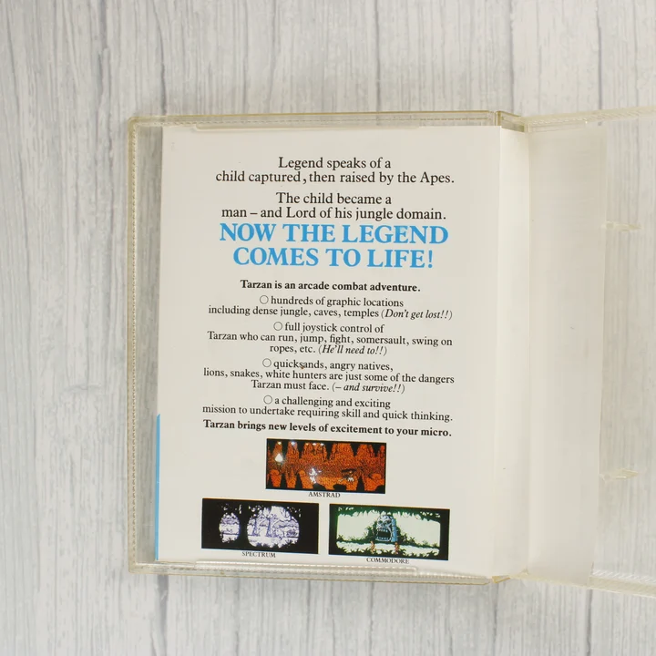 Tarzan videójáték borító hátoldala leírással