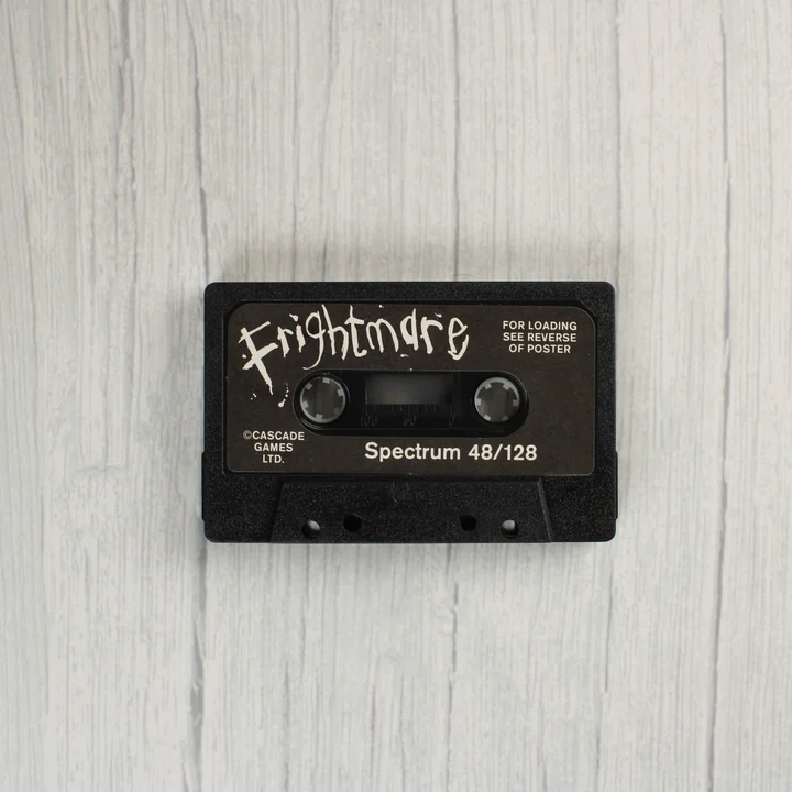 Frightmare ZX Spectrum kazetta Frightmare ZX Spectrum fekete szoftverkazetta