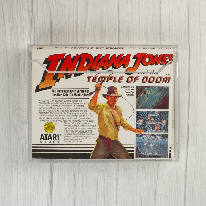 Indiana Jones and the Temple of Doom ZX Spectrum játék hátoldala