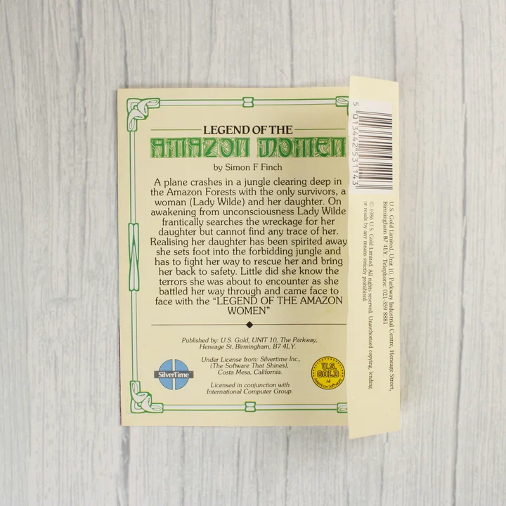 Legend of the Amazon Women borító hátlap Legend of the Amazon Women játékborító hátoldala leírással és vonalkóddal