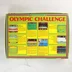 Az Olympic Challenge játék dobozának hátoldala leírásokkal és képernyőképekkel.